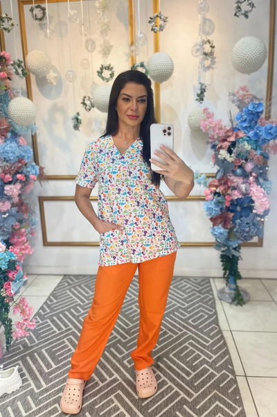 Scrub Feminino Dino | Tam P e G