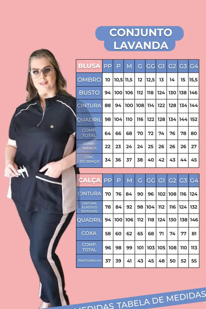 Scrub Plus Size Feminino Lavanda