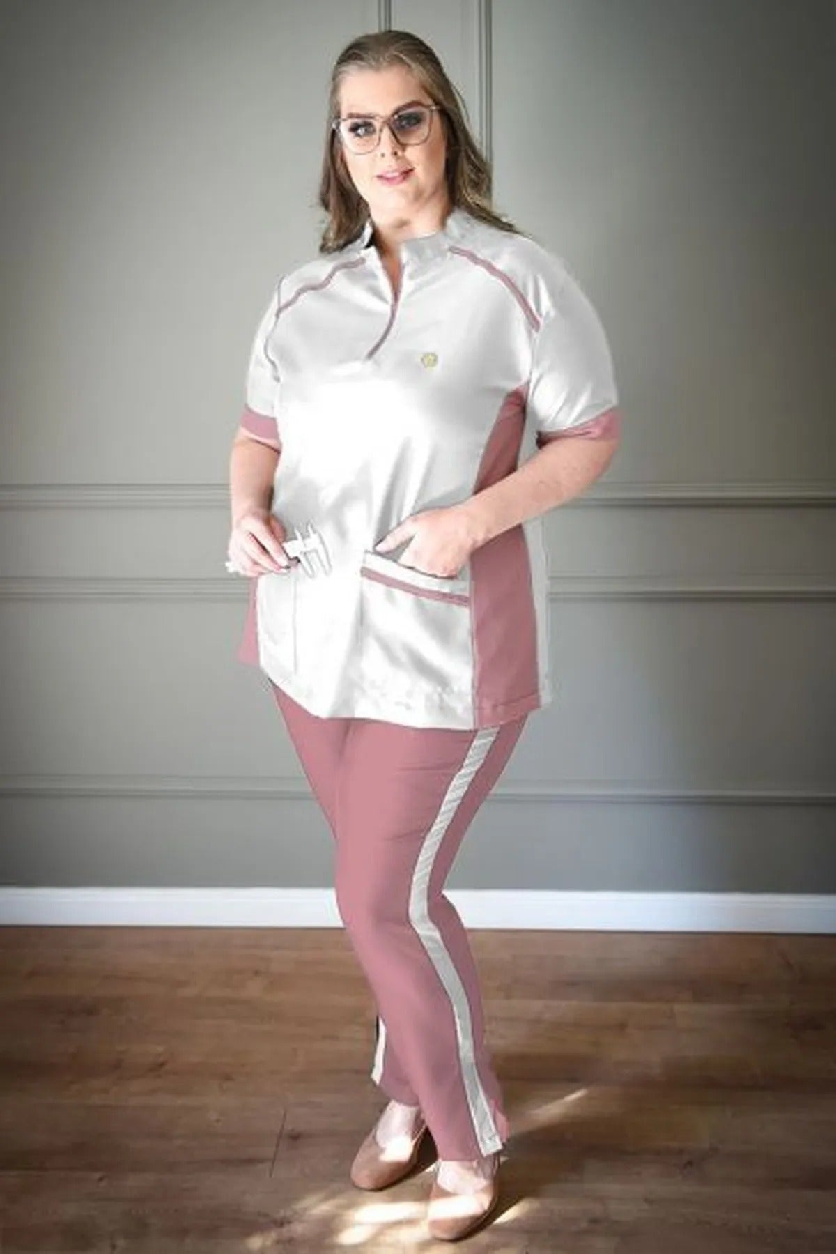 Scrub Plus Size Feminino Lavanda