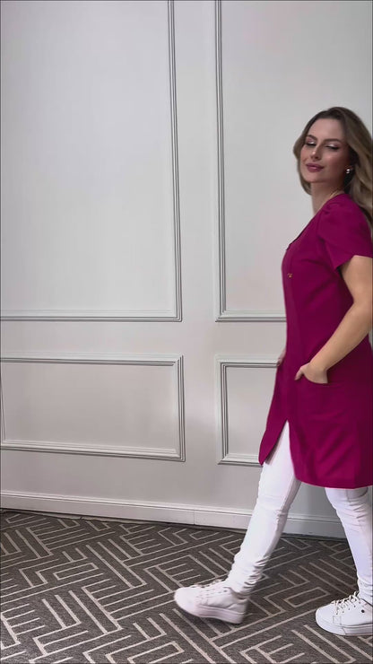 Jaleco Plus Size Feminino Bárbara Rosa Pink