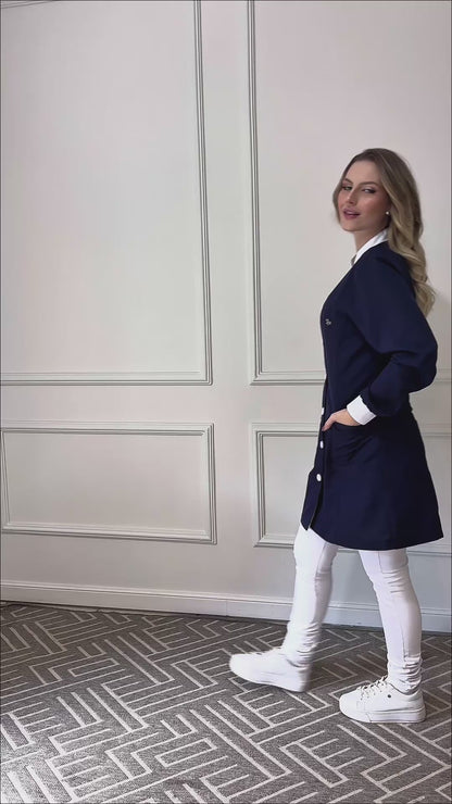 Jaleco Feminino Manu Marinho com Branco