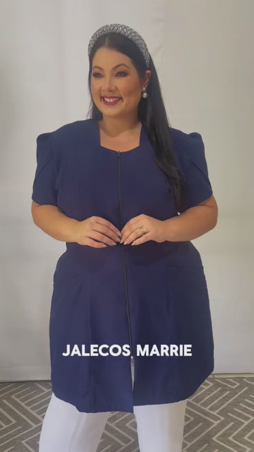 Jaleco Plus Size Feminino Bárbara Branco