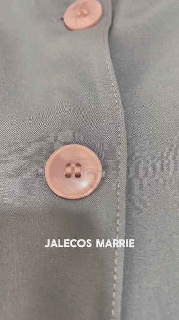 Jaleco Plus Size Feminino Manu Rosê com Cinza